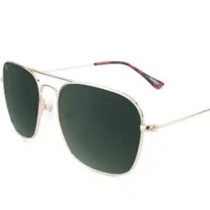 Knockaround Men's Mount Evans Gold/Aviator Green Polarized Sunglasses, New
